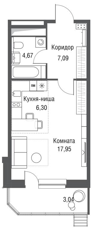 1-BD Apartment Sale, 39.05 sq. m. at Odinburg, Severnaya Street, 11, Odintsovo, Moscow Region, Russia #2 1-BD Apartment Sale, 39.05 sq. m. at Odinburg, Severnaya Street, 11, Odintsovo, Moscow Region, Russia #2