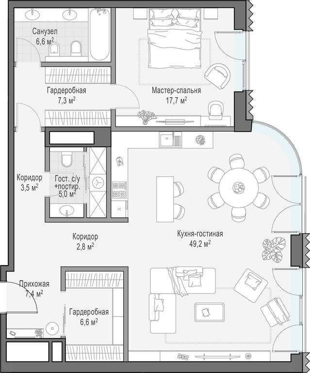 1-BD Apartment Sale, 104.6 sq. m. at Lavrushinskiy, Lavrushinsky Lane, 11к1, Moscow, Russia #1 1-BD Apartment Sale, 104.6 sq. m. at Lavrushinskiy, Lavrushinsky Lane, 11к1, Moscow, Russia #1