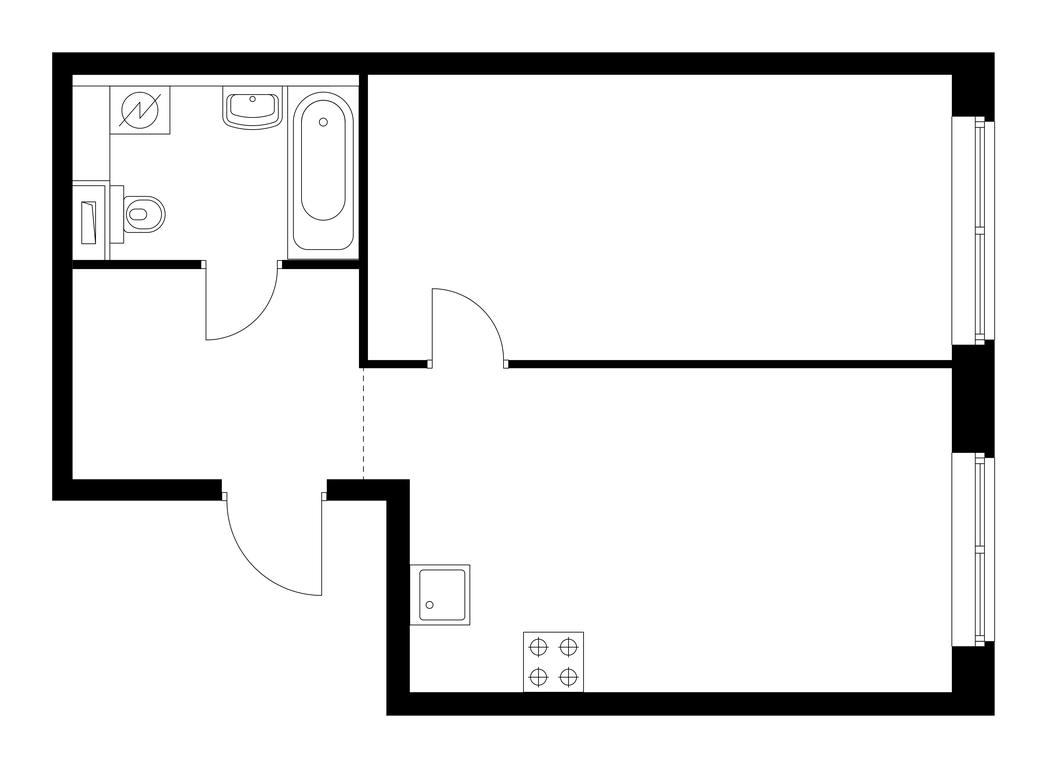 1-BD Apartment Sale, 43.1 sq. m. at Kavkazskiy Bulvar 51, Kavkazsky Boulevard, 51с3, Moscow, Russia #1