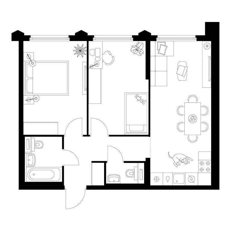 Продажа 2-комн. квартиры, 56,9 м² в ЖК «Бусиновский парк», Ижорская улица, 6с5, Москва, Россия #1