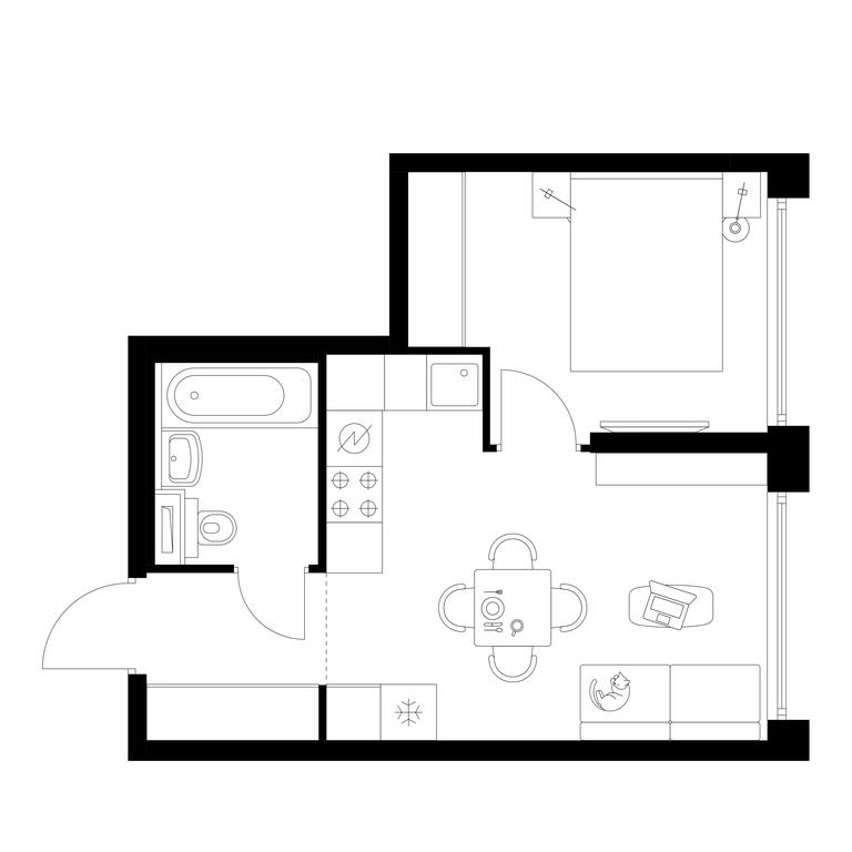1-BD Apartment Sale, 33.2 sq. m. at Businovskiy Park, Izhorskaya Street, 6с5, Moscow, Russia #1 1-BD Apartment Sale, 33.2 sq. m. at Businovskiy Park, Izhorskaya Street, 6с5, Moscow, Russia #1