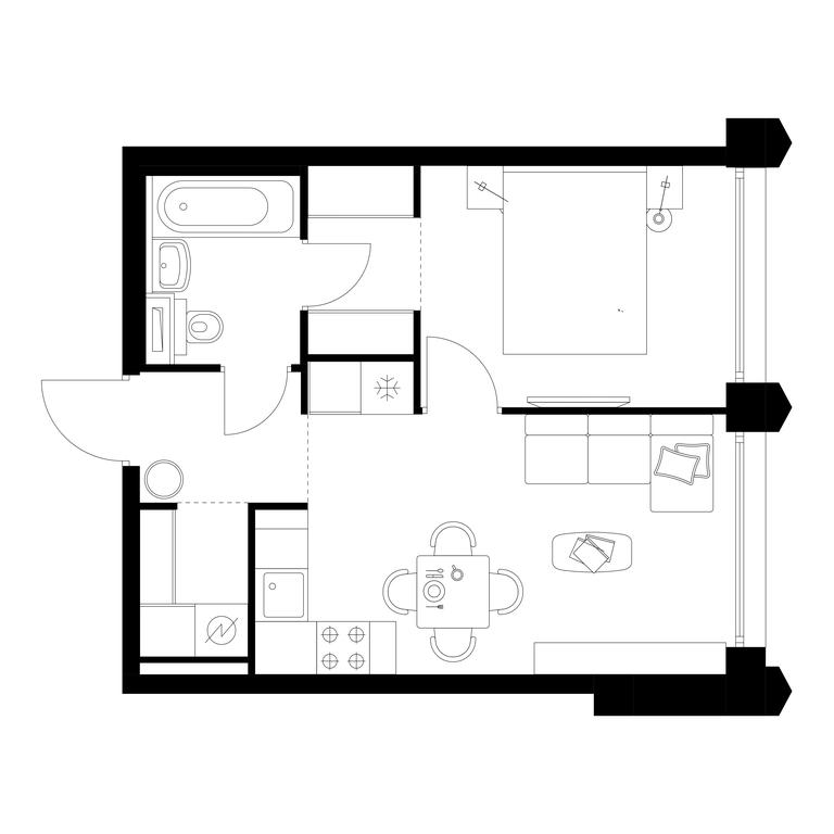 1-BD Apartment Sale, 36.1 sq. m. at Businovskiy Park, Izhorskaya Street, 6с5, Moscow, Russia #2 1-BD Apartment Sale, 36.1 sq. m. at Businovskiy Park, Izhorskaya Street, 6с5, Moscow, Russia #2