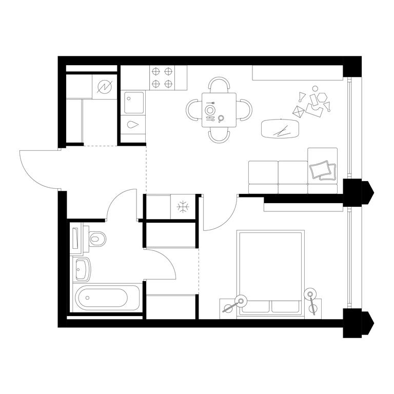 1-BD Apartment Sale, 37.8 sq. m. at Businovskiy Park, Izhorskaya Street, 6с5, Moscow, Russia #2 1-BD Apartment Sale, 37.8 sq. m. at Businovskiy Park, Izhorskaya Street, 6с5, Moscow, Russia #2