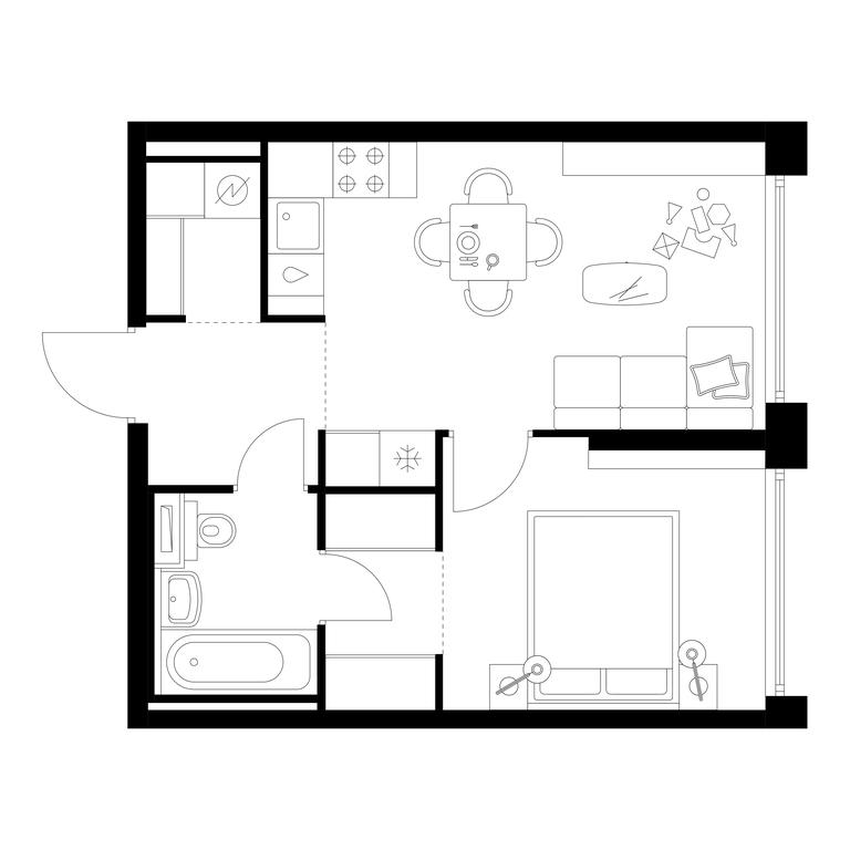 1-BD Apartment Sale, 37.8 sq. m. at Businovskiy Park, Izhorskaya Street, 6с5, Moscow, Russia #1 1-BD Apartment Sale, 37.8 sq. m. at Businovskiy Park, Izhorskaya Street, 6с5, Moscow, Russia #1
