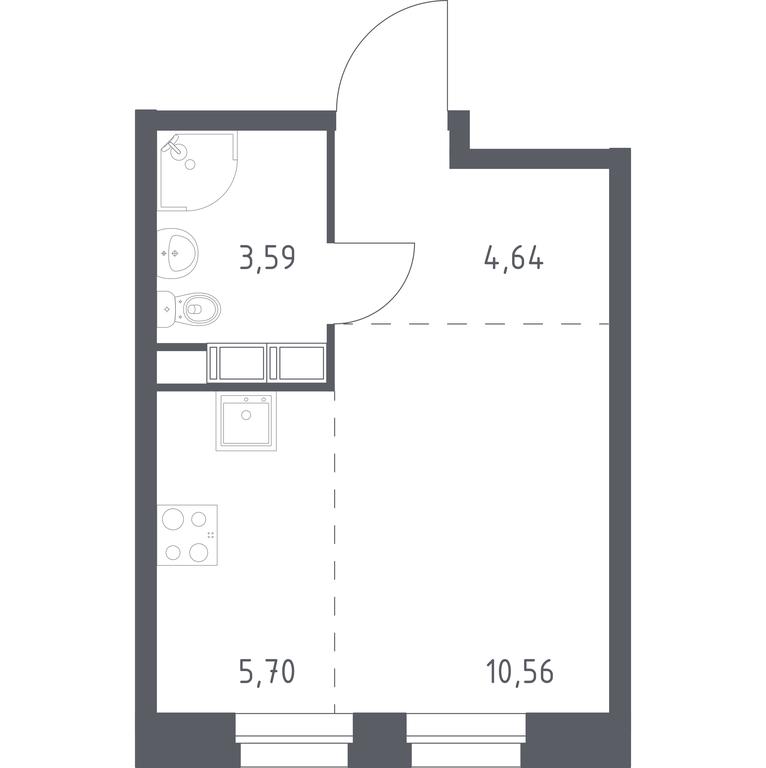 Apartment Sale, 24.49 sq. m. at Eko Bunino, prospekt Kuprina, 34к1, Sosenskoye Settlement, Moscow, Russia #1