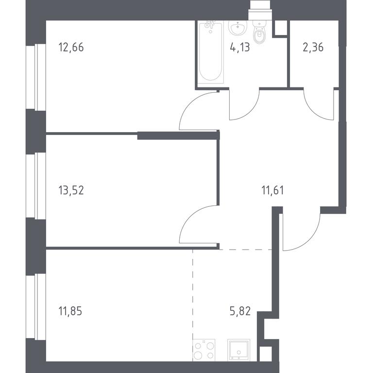 1-BD Apartment Sale, 61.95 sq. m. at Eko Bunino, prospekt Kuprina, 34к1, Sosenskoye Settlement, Moscow, Russia #1 1-BD Apartment Sale, 61.95 sq. m. at Eko Bunino, prospekt Kuprina, 34к1, Sosenskoye Settlement, Moscow, Russia #1