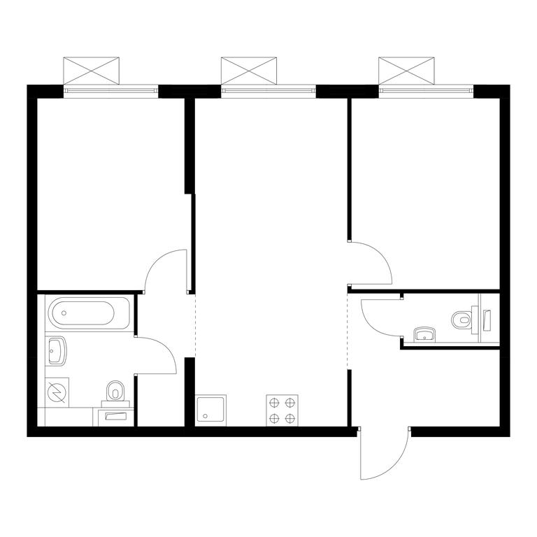 2-BD Apartment Sale, 50.1 sq. m. at Yunino, Mostotresta Street, 10, Scherbinka, Moscow, Russia #1 2-BD Apartment Sale, 50.1 sq. m. at Yunino, Mostotresta Street, 10, Scherbinka, Moscow, Russia #1