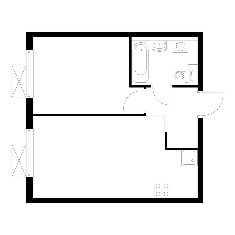 1-BD Apartment Sale, 36.1 sq. m. at Volzhskiy Park, 1st Grayvoronovsky Drive, 3с11, Moscow, Russia #1 1-BD Apartment Sale, 36.1 sq. m. at Volzhskiy Park, 1st Grayvoronovsky Drive, 3с11, Moscow, Russia #1