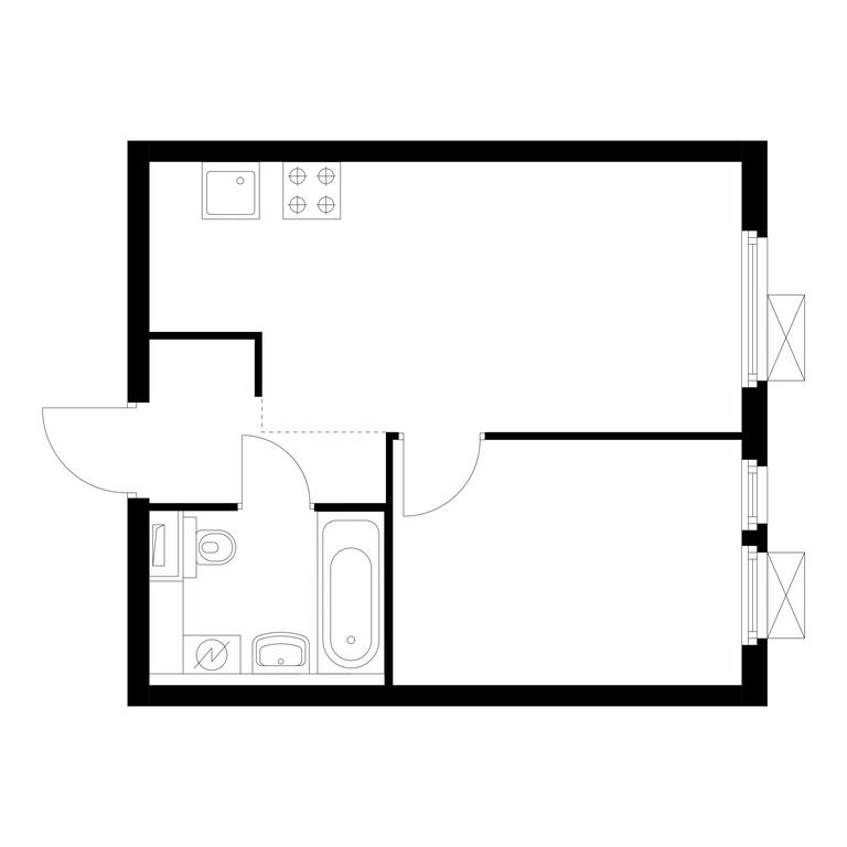 1-BD Apartment Sale, 32.3 sq. m. at Mitinskiy Les, Muravskaya Street, 44А, Moscow, Russia #1