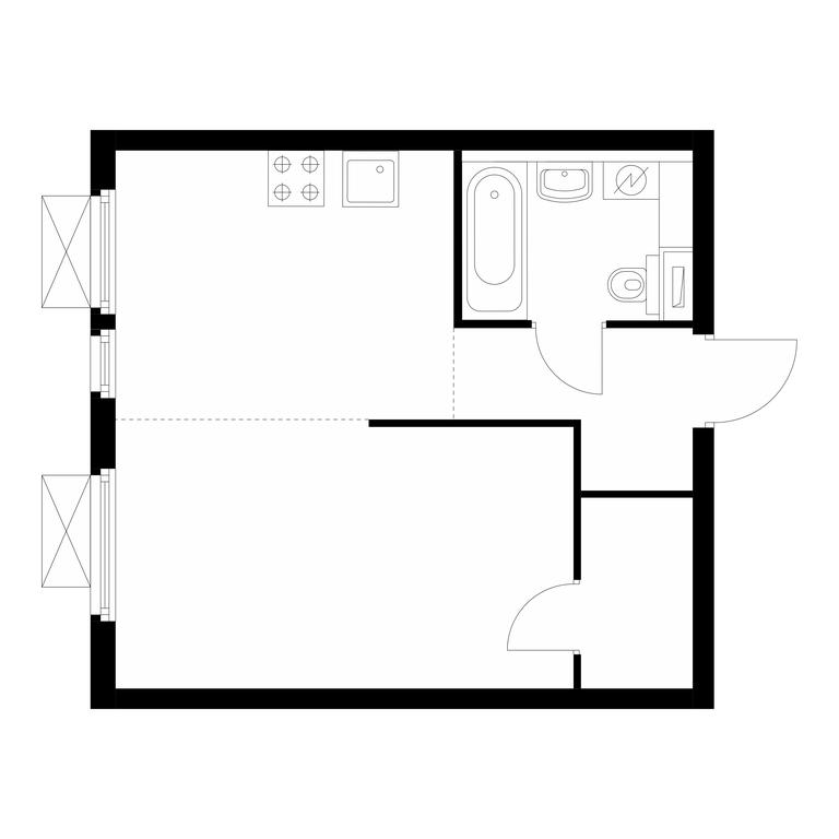 1-BD Apartment Sale, 34 sq. m. at Mitinskiy Les, Muravskaya Street, 44А, Moscow, Russia #1