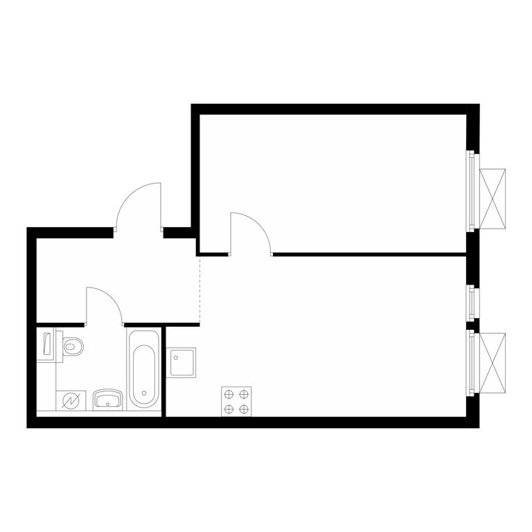 1-BD Apartment Sale, 42.4 sq. m. at Mitinskiy Les, Muravskaya Street, 44А, Moscow, Russia #1
