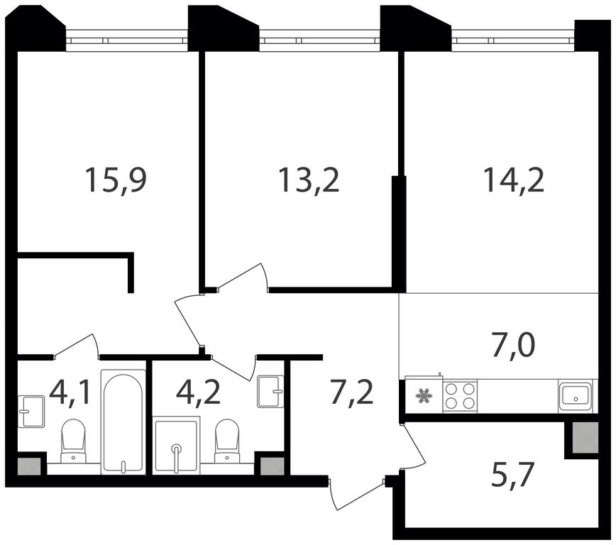 2-BD Apartment Sale, 71.5 sq. m. at Petrovskiy Park II, Stary Petrovsko-Razumovsky Drive, 1/23, Moscow, Russia #1 2-BD Apartment Sale, 71.5 sq. m. at Petrovskiy Park II, Stary Petrovsko-Razumovsky Drive, 1/23, Moscow, Russia #1