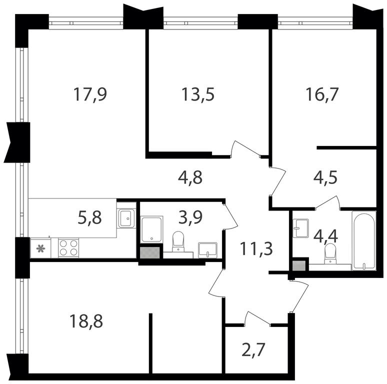 3-BD Apartment Sale, 95 sq. m. at Petrovskiy Park II, Stary Petrovsko-Razumovsky Drive, 1/23, Moscow, Russia #1 3-BD Apartment Sale, 95 sq. m. at Petrovskiy Park II, Stary Petrovsko-Razumovsky Drive, 1/23, Moscow, Russia #1