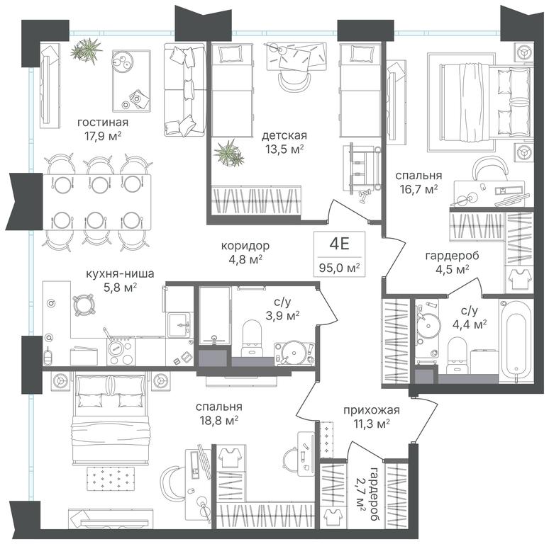 3-BD Apartment Sale, 95 sq. m. at Petrovskiy Park II, Stary Petrovsko-Razumovsky Drive, 1/23, Moscow, Russia #2 3-BD Apartment Sale, 95 sq. m. at Petrovskiy Park II, Stary Petrovsko-Razumovsky Drive, 1/23, Moscow, Russia #2