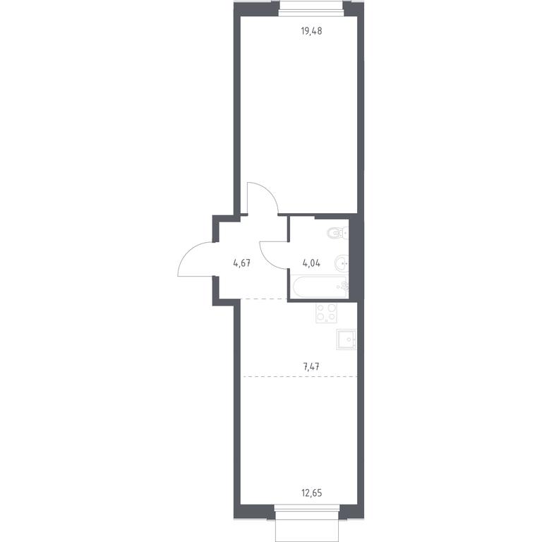 Apartment Sale, 48.31 sq. m. at Novoe Vnukovo, kvartal № 38, Kokoshkino Settlement, Moscow, Russia #1