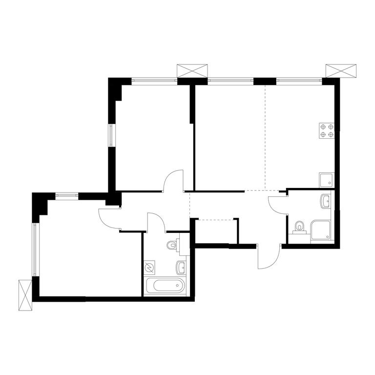 2-BD Apartment Sale, 67.1 sq. m. at Bolshaya Akademicheskaya 85, 3rd Nizhnelikhoborsky Drive, 1с16, Moscow, Russia #1