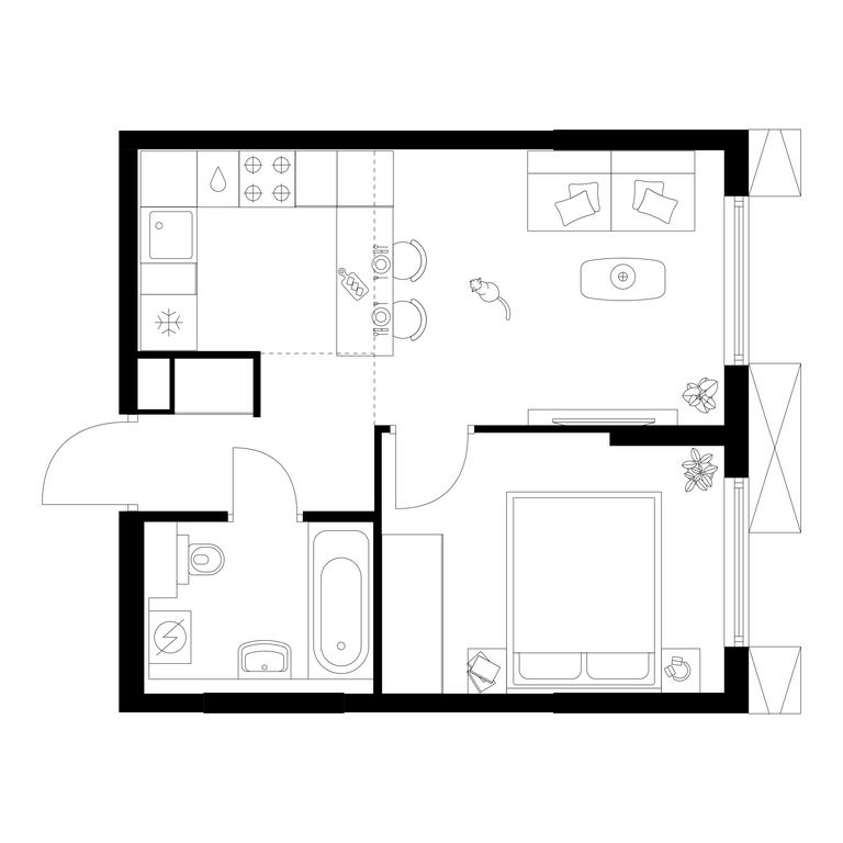 1-BD Apartment Sale, 33.8 sq. m. at Plehanova 11, Plekhanova Street, 13с6, Moscow, Russia #2