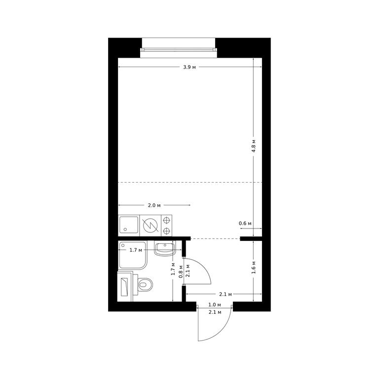 Apartment Sale, 25.2 sq. m. at Polar, Polyarnaya Street, 39Б, Moscow, Russia #1