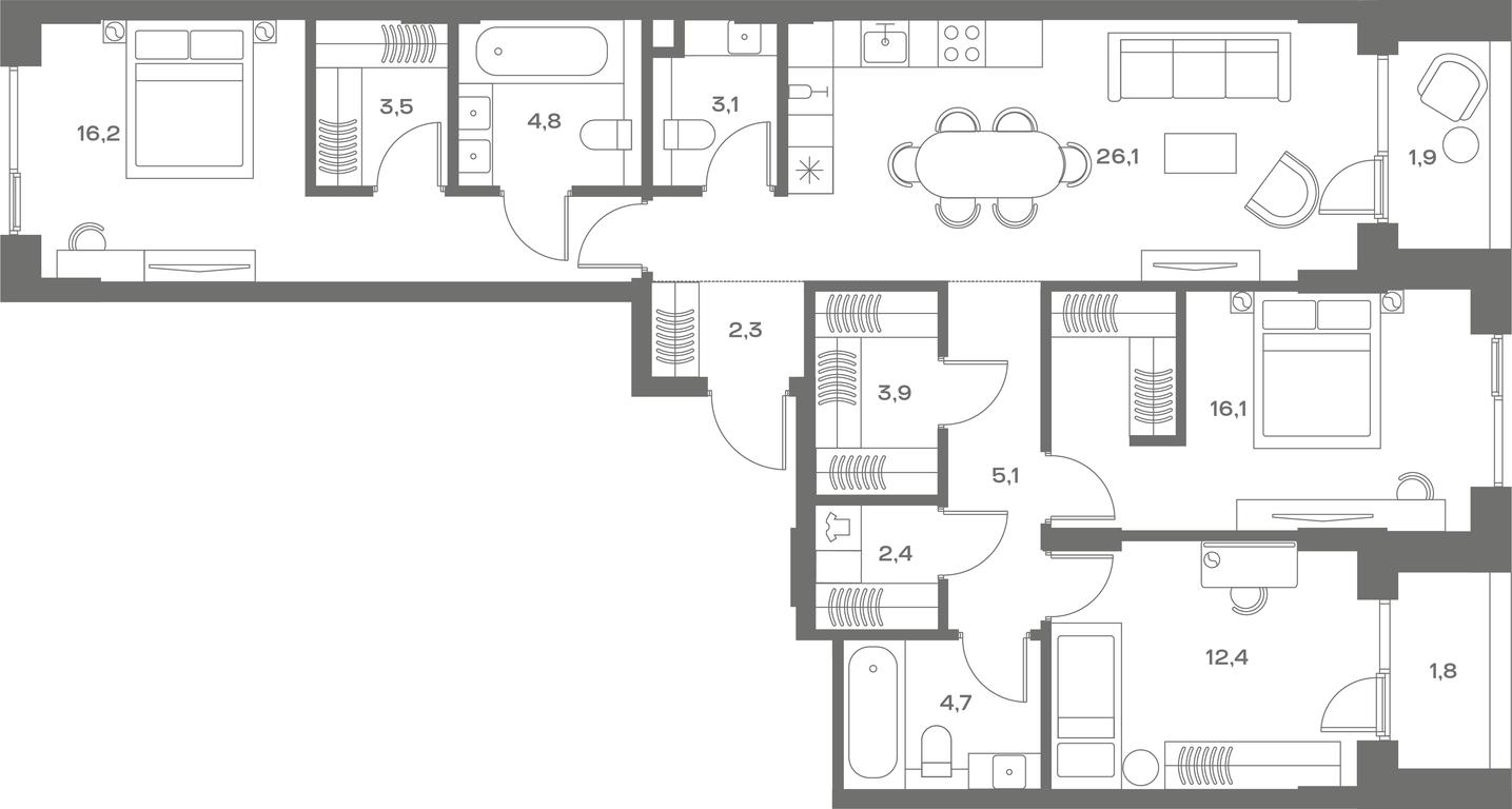 3-BD Apartment Sale, 107.9平方米 at Soul, Chasovaya Street, 28, Moscow, Russia #1 3-BD Apartment Sale, 107.9平方米 at Soul, Chasovaya Street, 28, Moscow, Russia #1