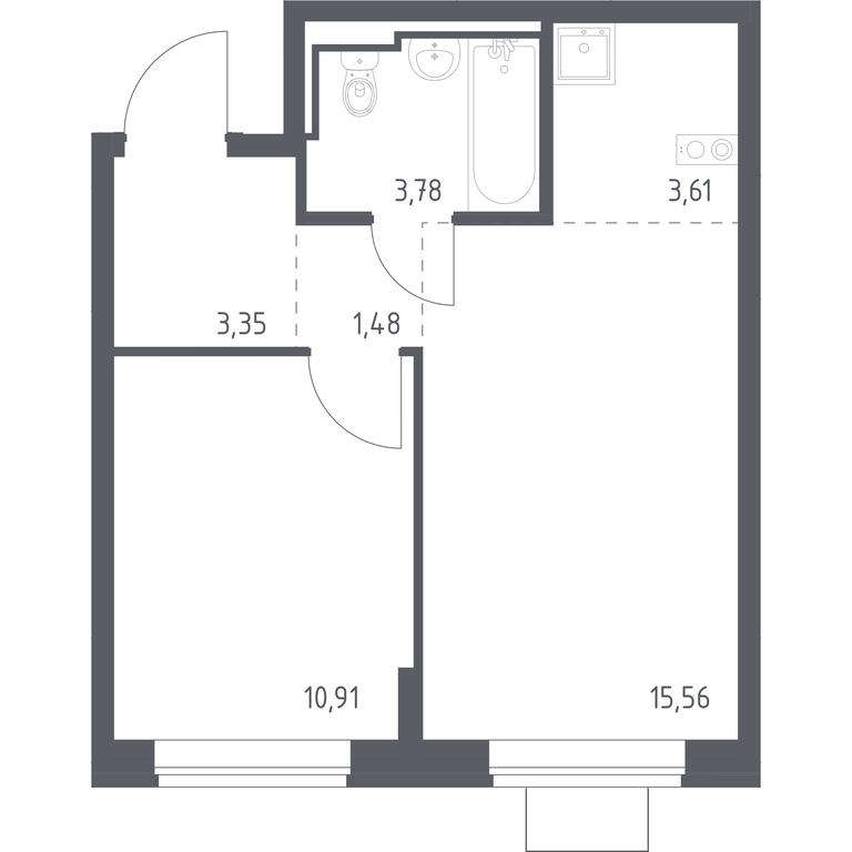 Apartment Sale, 38.69 sq. m. at Bogdanovskiy Les, derevnya Bogdanikha, Leninskiy City District, Moscow Region, Russia #1 Apartment Sale, 38.69 sq. m. at Bogdanovskiy Les, derevnya Bogdanikha, Leninskiy City District, Moscow Region, Russia #1