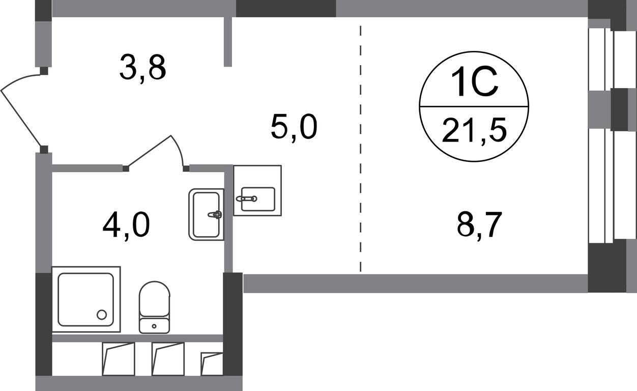 Apartment Sale, 21.5 sq. m. at Pervyi Moskovskiy, ulitsa Bianki, 1, Moskovskiy, Moscow, Russia #1 Apartment Sale, 21.5 sq. m. at Pervyi Moskovskiy, ulitsa Bianki, 1, Moskovskiy, Moscow, Russia #1