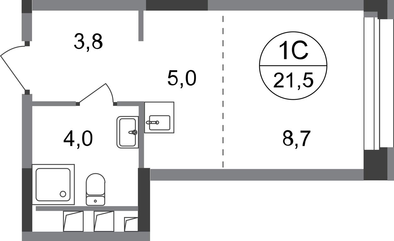 Apartment Sale, 21.5平方米 at Pervyi Moskovskiy, ulitsa Bianki, 1, Moskovskiy, Moscow, Russia #1 Apartment Sale, 21.5平方米 at Pervyi Moskovskiy, ulitsa Bianki, 1, Moskovskiy, Moscow, Russia #1