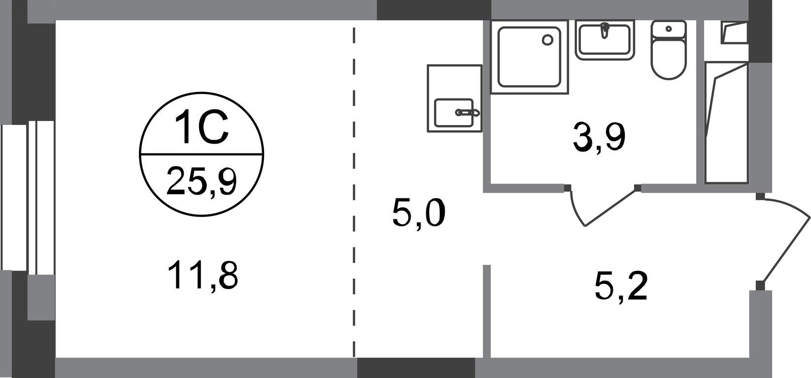 Apartment Sale, 25.9 sq. m. at Pervyi Moskovskiy, ulitsa Bianki, 1, Moskovskiy, Moscow, Russia #1