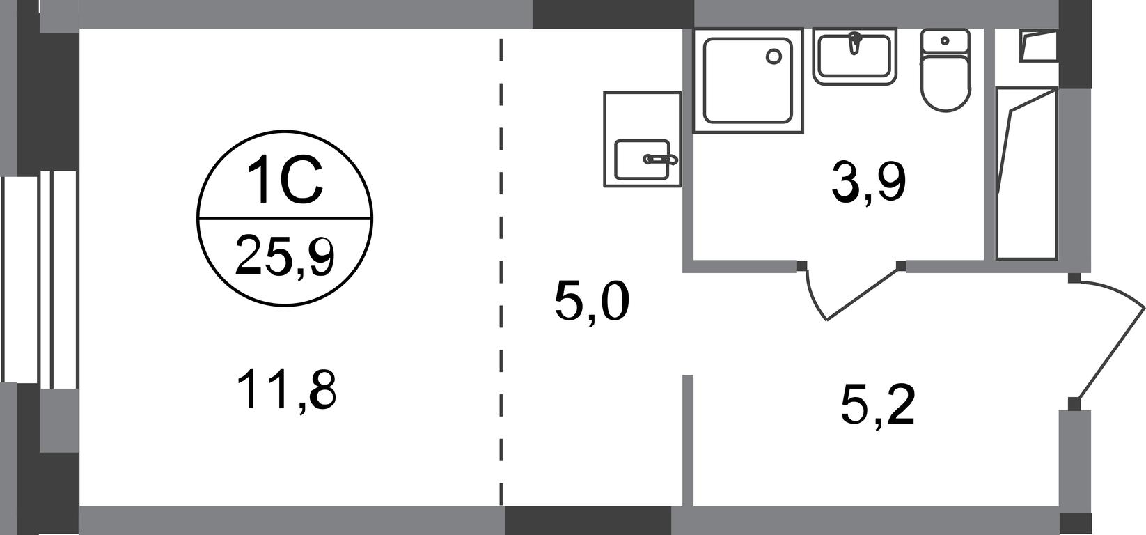 Apartment Sale, 25.9 sq. m. at Pervyi Moskovskiy, ulitsa Bianki, 1, Moskovskiy, Moscow, Russia #1