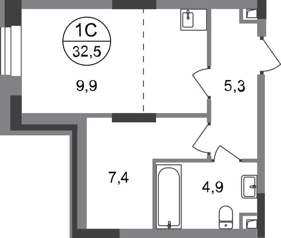 Apartment Sale, 32.5 sq. m. at Pervyi Moskovskiy, ulitsa Bianki, 1, Moskovskiy, Moscow, Russia #1 Apartment Sale, 32.5 sq. m. at Pervyi Moskovskiy, ulitsa Bianki, 1, Moskovskiy, Moscow, Russia #1