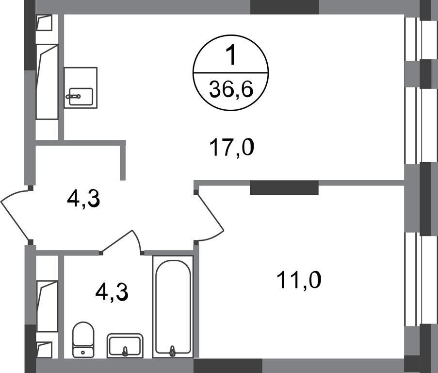 Apartment Sale, 36.6 sq. m. at Pervyi Moskovskiy, ulitsa Bianki, 1, Moskovskiy, Moscow, Russia #1 Apartment Sale, 36.6 sq. m. at Pervyi Moskovskiy, ulitsa Bianki, 1, Moskovskiy, Moscow, Russia #1