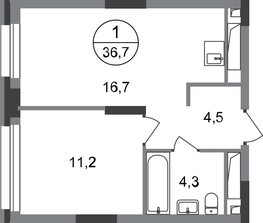 Apartment Sale, 36.7 sq. m. at Pervyi Moskovskiy, ulitsa Bianki, 1, Moskovskiy, Moscow, Russia #1 Apartment Sale, 36.7 sq. m. at Pervyi Moskovskiy, ulitsa Bianki, 1, Moskovskiy, Moscow, Russia #1