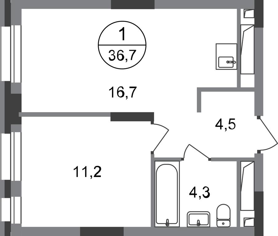 Apartment Sale, 36.7 sq. m. at Pervyi Moskovskiy, ulitsa Bianki, 1, Moskovskiy, Moscow, Russia #1 Apartment Sale, 36.7 sq. m. at Pervyi Moskovskiy, ulitsa Bianki, 1, Moskovskiy, Moscow, Russia #1