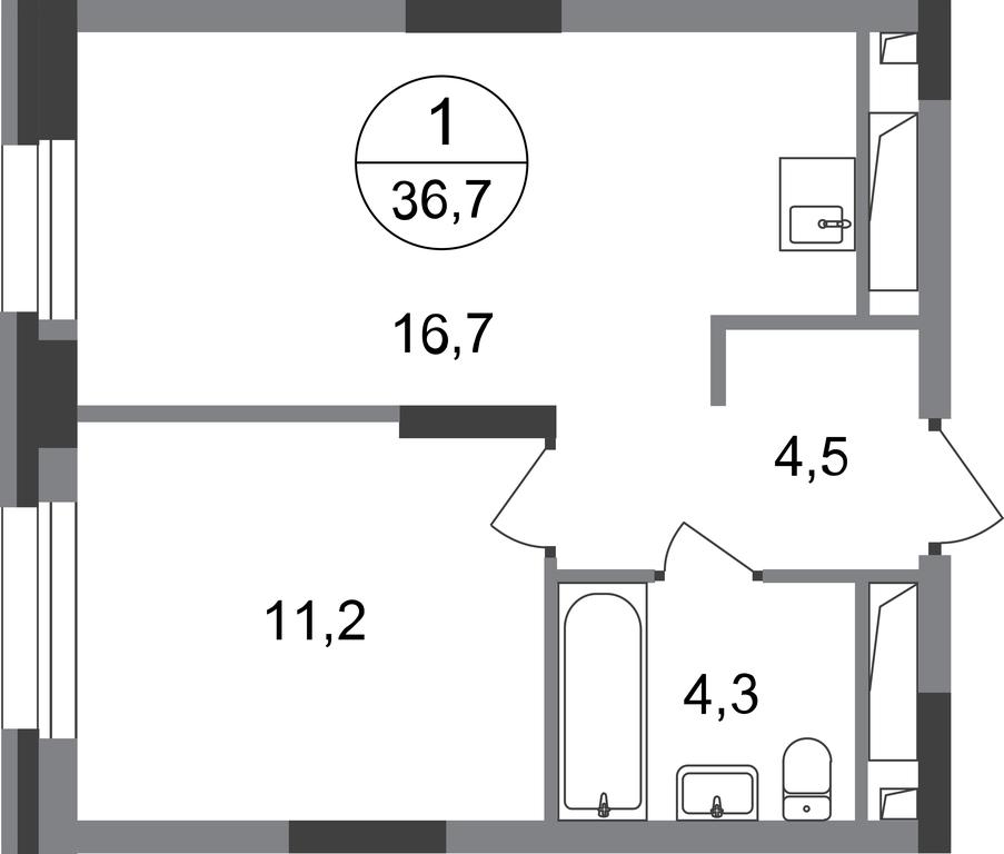 Apartment Sale, 36.7 sq. m. at Pervyi Moskovskiy, ulitsa Bianki, 1, Moskovskiy, Moscow, Russia #1 Apartment Sale, 36.7 sq. m. at Pervyi Moskovskiy, ulitsa Bianki, 1, Moskovskiy, Moscow, Russia #1