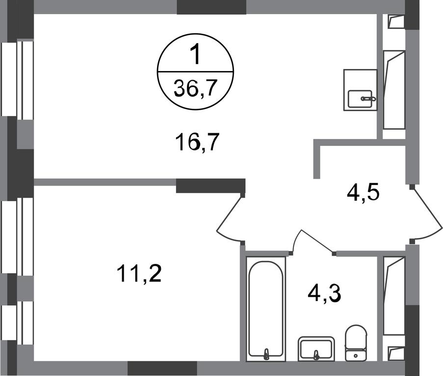 Apartment Sale, 36.7 sq. m. at Pervyi Moskovskiy, ulitsa Bianki, 1, Moskovskiy, Moscow, Russia #1 Apartment Sale, 36.7 sq. m. at Pervyi Moskovskiy, ulitsa Bianki, 1, Moskovskiy, Moscow, Russia #1