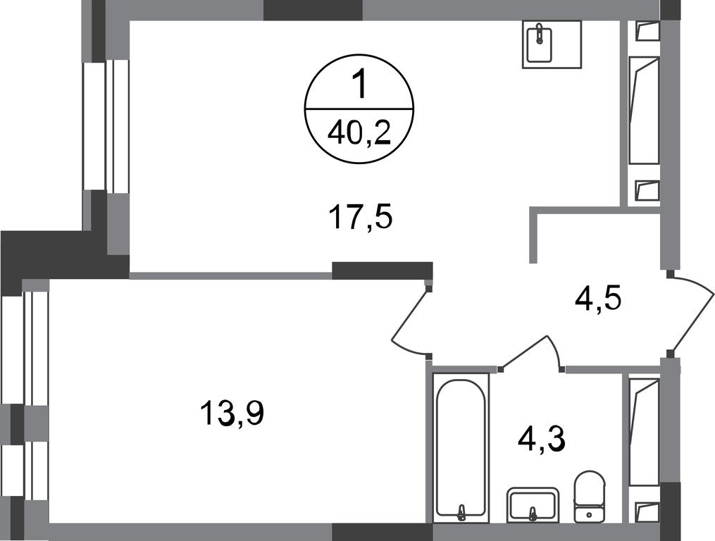 Apartment Sale, 40.2 sq. m. at Pervyi Moskovskiy, ulitsa Bianki, 1, Moskovskiy, Moscow, Russia #1 Apartment Sale, 40.2 sq. m. at Pervyi Moskovskiy, ulitsa Bianki, 1, Moskovskiy, Moscow, Russia #1