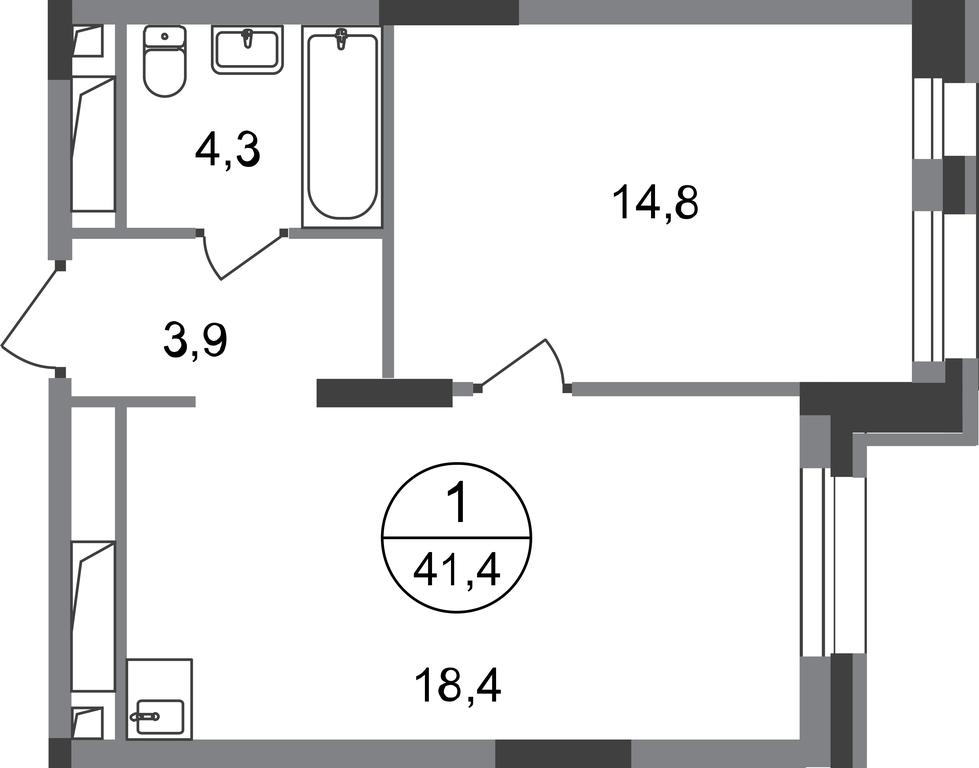 Apartment Sale, 41.4 sq. m. at Pervyi Moskovskiy, ulitsa Bianki, 1, Moskovskiy, Moscow, Russia #1 Apartment Sale, 41.4 sq. m. at Pervyi Moskovskiy, ulitsa Bianki, 1, Moskovskiy, Moscow, Russia #1