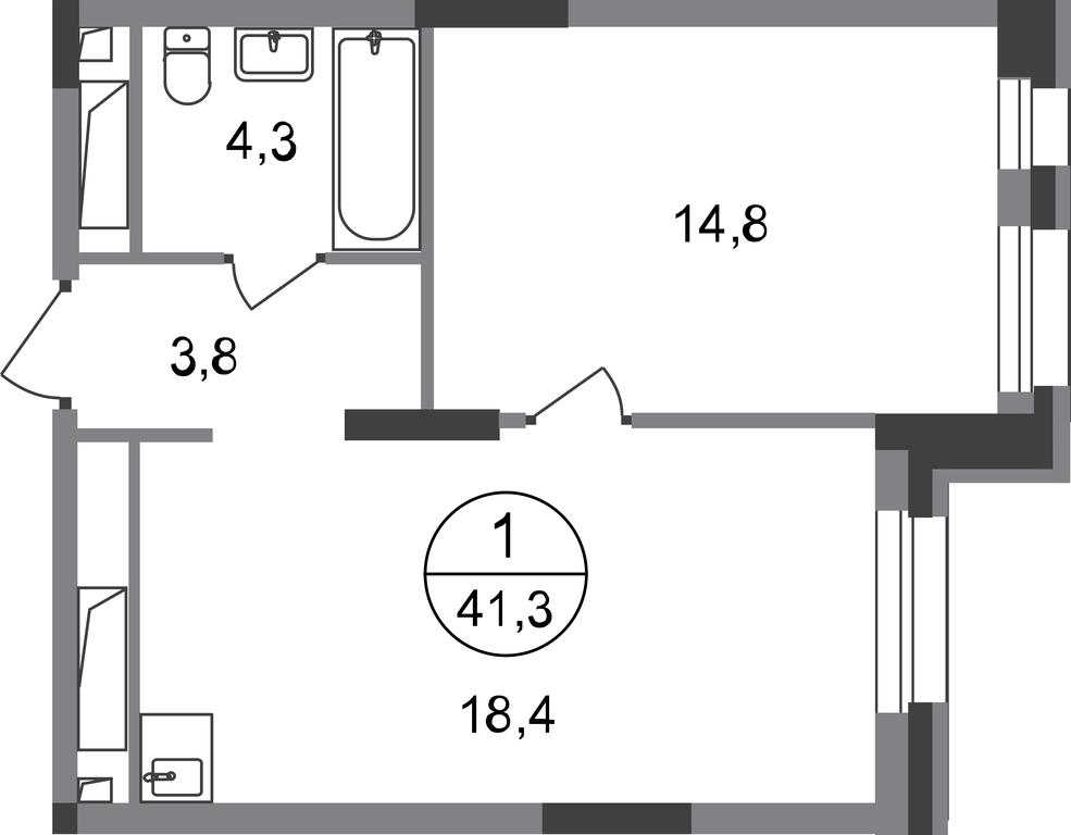 Apartment Sale, 41.3 sq. m. at Pervyi Moskovskiy, ulitsa Bianki, 1, Moskovskiy, Moscow, Russia #1 Apartment Sale, 41.3 sq. m. at Pervyi Moskovskiy, ulitsa Bianki, 1, Moskovskiy, Moscow, Russia #1