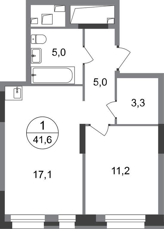 Apartment Sale, 41.6 sq. m. at Pervyi Moskovskiy, ulitsa Bianki, 1, Moskovskiy, Moscow, Russia #1 Apartment Sale, 41.6 sq. m. at Pervyi Moskovskiy, ulitsa Bianki, 1, Moskovskiy, Moscow, Russia #1