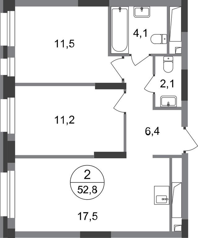 2-BD Apartment Sale, 52.8 sq. m. at Pervyi Moskovskiy, ulitsa Bianki, 1, Moskovskiy, Moscow, Russia #1 2-BD Apartment Sale, 52.8 sq. m. at Pervyi Moskovskiy, ulitsa Bianki, 1, Moskovskiy, Moscow, Russia #1