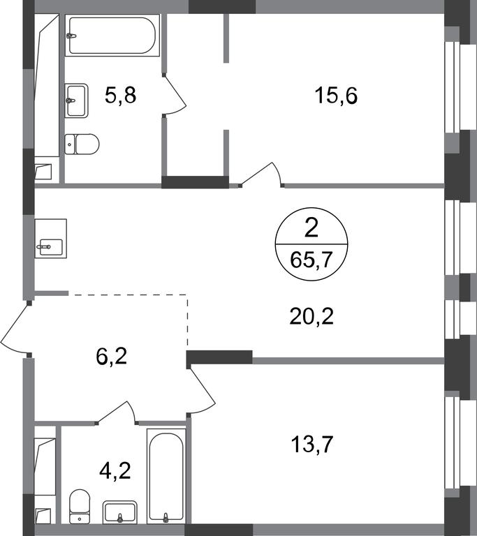 2-BD Apartment Sale, 65.7 sq. m. at Pervyi Moskovskiy, ulitsa Bianki, 1, Moskovskiy, Moscow, Russia #1 2-BD Apartment Sale, 65.7 sq. m. at Pervyi Moskovskiy, ulitsa Bianki, 1, Moskovskiy, Moscow, Russia #1