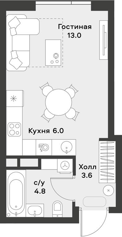 Apartment Sale, 27.4 sq. m. at Alia, Lyotnaya Street, 95Бк2, Moscow, Russia #2 Apartment Sale, 27.4 sq. m. at Alia, Lyotnaya Street, 95Бк2, Moscow, Russia #2
