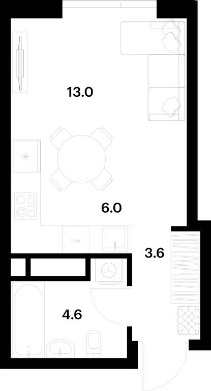 Apartment Sale, 27.2平方米 at Alia, Lyotnaya Street, 95Бк2, Moscow, Russia #1 Apartment Sale, 27.2平方米 at Alia, Lyotnaya Street, 95Бк2, Moscow, Russia #1