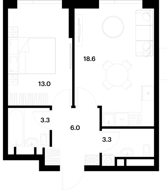 Apartment Sale, 44.2 sq. m. at Alia, Lyotnaya Street, 95Бк2, Moscow, Russia #1 Apartment Sale, 44.2 sq. m. at Alia, Lyotnaya Street, 95Бк2, Moscow, Russia #1