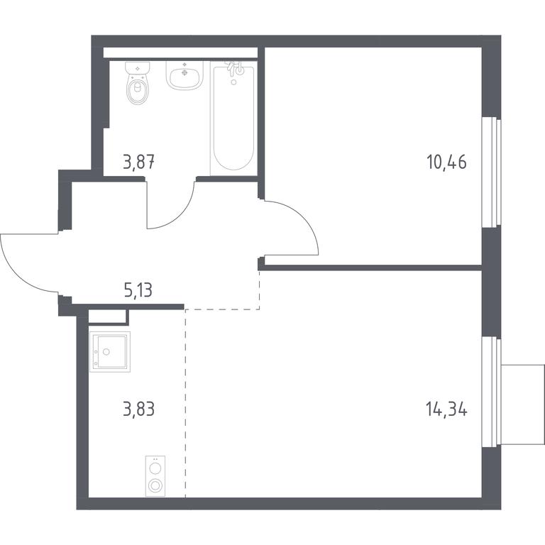 Apartment Sale, 37.63 sq. m. at Gorki Park, Shkolnaya ulitsa, 2, derevnya Korobovo, Leninskiy City District, Moscow Region, Russia #1 Apartment Sale, 37.63 sq. m. at Gorki Park, Shkolnaya ulitsa, 2, derevnya Korobovo, Leninskiy City District, Moscow Region, Russia #1