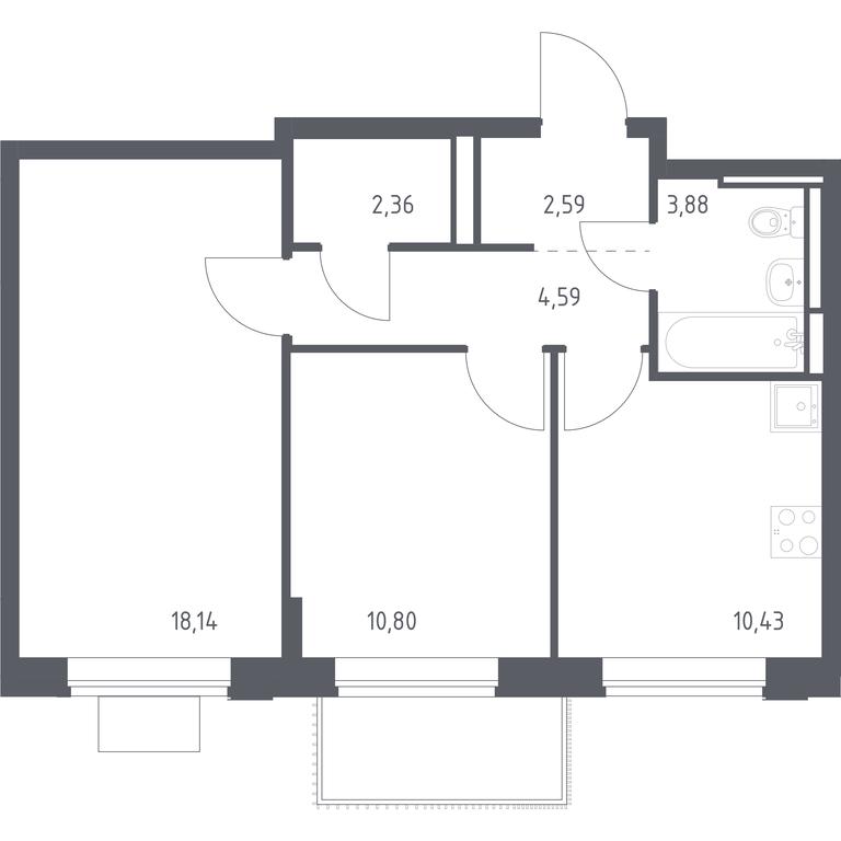 1-BD Apartment Sale, 52.79 sq. m. at Pribrezhnyi Park, Pribrezhniy Park Residential Complex, Village of Yam, Domodedovo City District, Moscow Region, Russia #1 1-BD Apartment Sale, 52.79 sq. m. at Pribrezhnyi Park, Pribrezhniy Park Residential Complex, Village of Yam, Domodedovo City District, Moscow Region, Russia #1