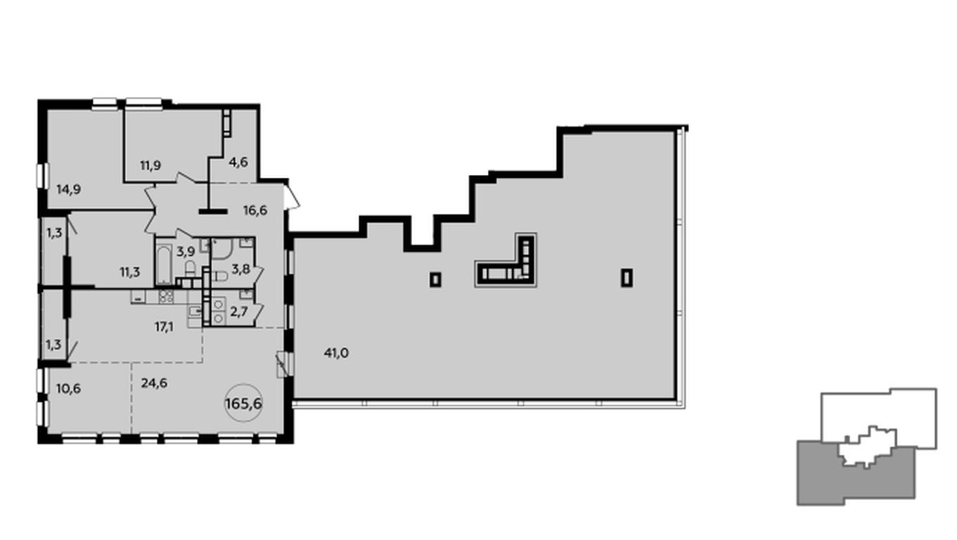 3-BD Apartment Sale, 165.6 sq. m. at Yzhnye Sady, Yuzhnye Sady Residential Complex, Moscow, Russia #1 3-BD Apartment Sale, 165.6 sq. m. at Yzhnye Sady, Yuzhnye Sady Residential Complex, Moscow, Russia #1