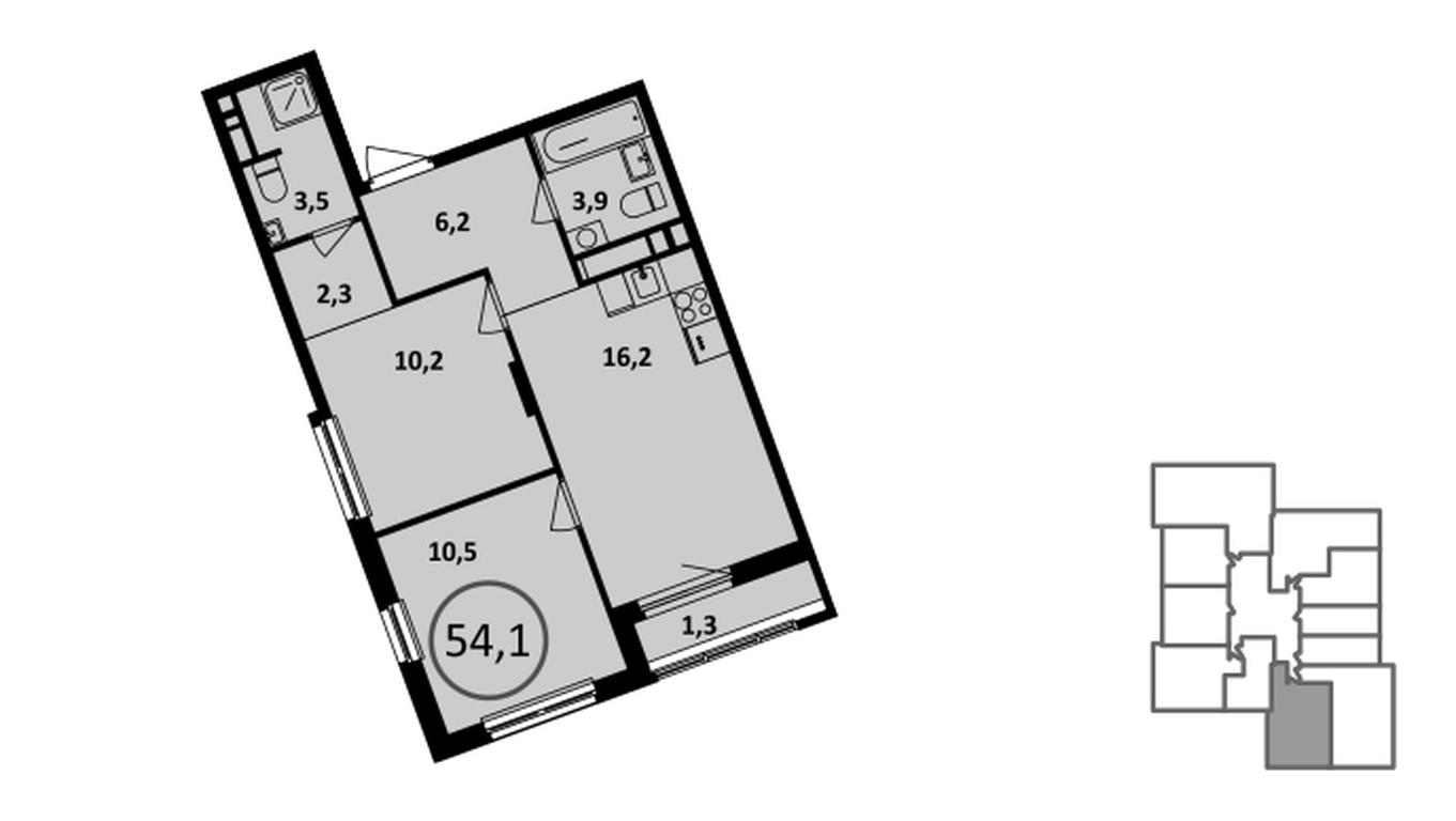 1-BD Apartment Sale, 54.5 sq. m. at Ispanskie Kvartaly, Ispanskiye Kvartaly Residential Complex, Sosenskoye Settlement, Moscow, Russia #1 1-BD Apartment Sale, 54.5 sq. m. at Ispanskie Kvartaly, Ispanskiye Kvartaly Residential Complex, Sosenskoye Settlement, Moscow, Russia #1