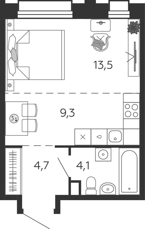 Apartment Sale, 31.6 sq. m. at Shagal, Автозаводская улица, 23, Москва, Россия #1 Apartment Sale, 31.6 sq. m. at Shagal, Автозаводская улица, 23, Москва, Россия #1