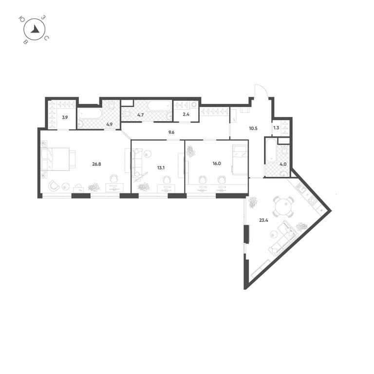 3-BD Apartment Sale, 120.6平方米 at Voxhall, Letnikovskaya Street, 4с2, Moscow, Russia #2 3-BD Apartment Sale, 120.6平方米 at Voxhall, Letnikovskaya Street, 4с2, Moscow, Russia #2