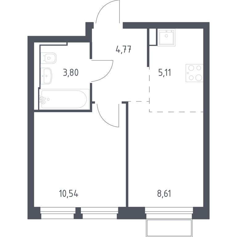 Apartment Sale, 33.03 sq. m. at Kvartal Strogino, zhiloy kompleks Kvartal Strogino, Krasnogorsk, Moscow Region, Russia #1 Apartment Sale, 33.03 sq. m. at Kvartal Strogino, zhiloy kompleks Kvartal Strogino, Krasnogorsk, Moscow Region, Russia #1